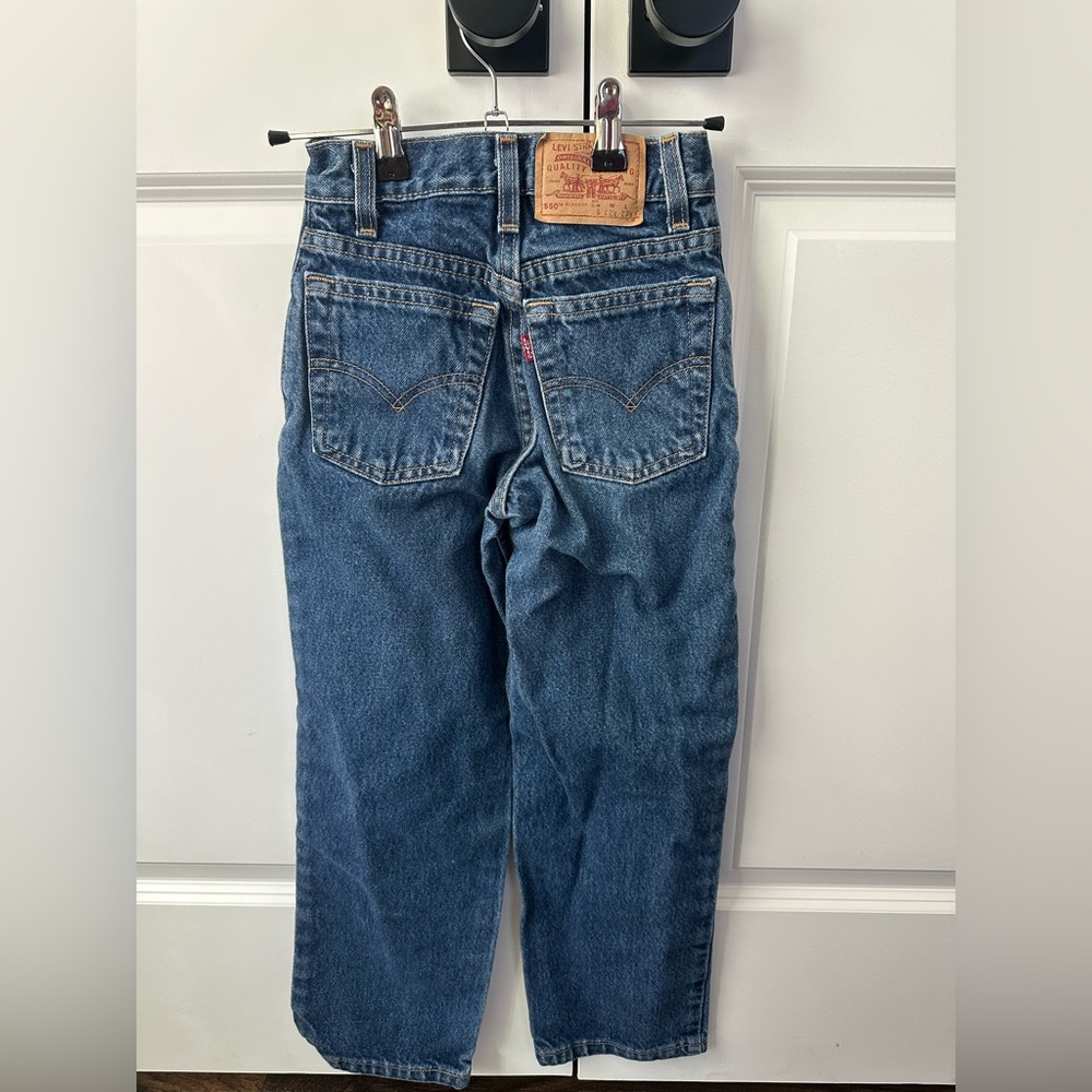 Vintage Levi’s 550 Kids Relaxed Fit Blue Jeans (Size 9 Slim)